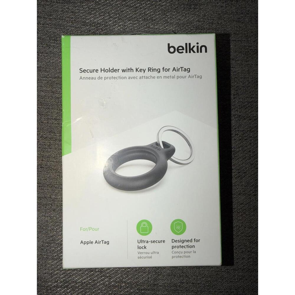 Belkin AirTag Secure Holder With Key Ring - Black (F8W973)